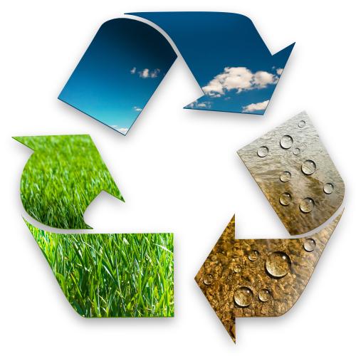 A circular economy symbol