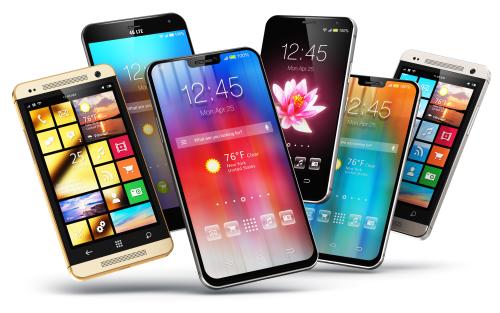 Smartphones from different manufacturers