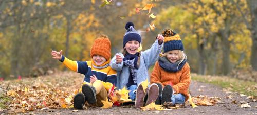 Children in autumn